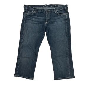 7 For All Mankind Crop Josefina Skinny Boyfriend Denim Jeans Size 32 Women's